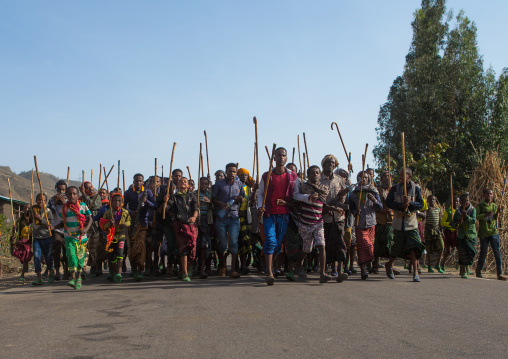 Oromo people during a wedding celebration, Oromo, Sambate, Ethiopia