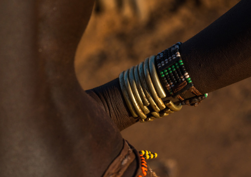 Hamer tribe woman copper bracelets, Omo valley, Turmi, Ethiopia