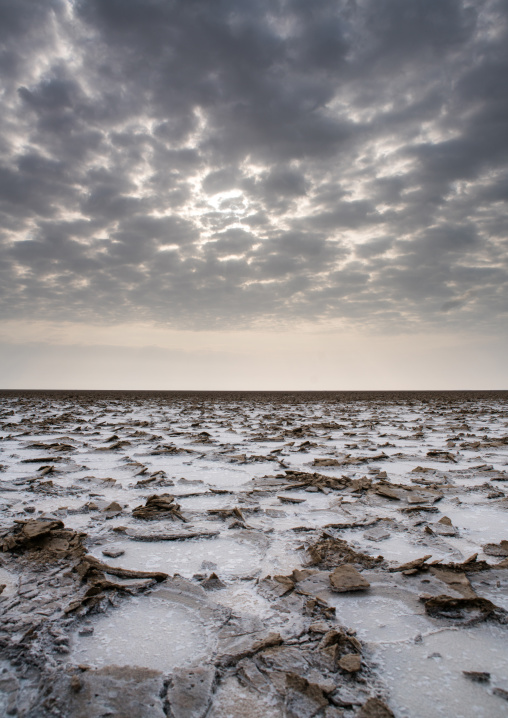 Salt lake in danakil depression, Afar region, Dallol, Ethiopia