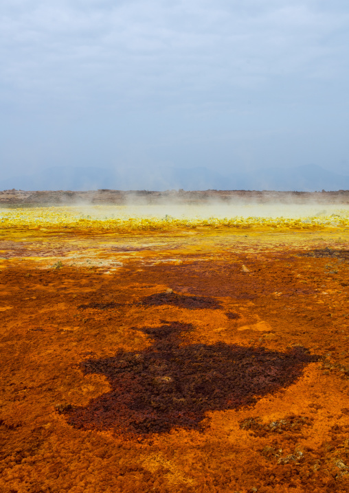 The colorful volcanic landscape of dallol in the danakil depression, Afar region, Dallol, Ethiopia
