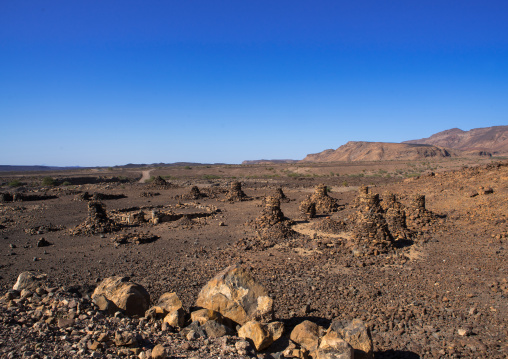 Old afar tribe grave in the danakil desert, Afar region, Semera, Ethiopia