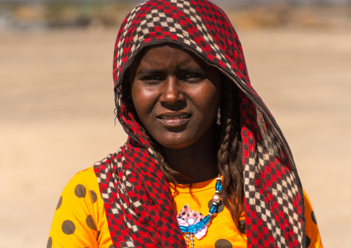 Portrait of an afar tribe woman, Afar region, Semera, Ethiopia