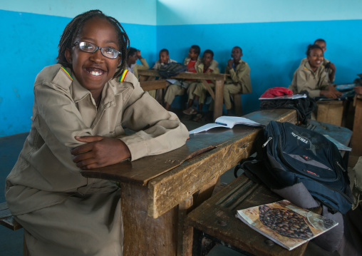 Rastafari girl called kizzy in her school, Oromo, Shashamane, Ethiopia