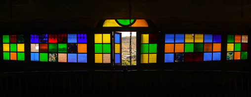 Multi Coloured Stained Glass Windows In Rimbaud House
