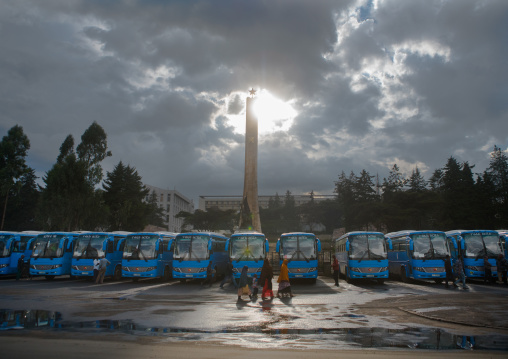 Tiglachin monument with red star, Addis abeba region, Addis ababa, Ethiopia