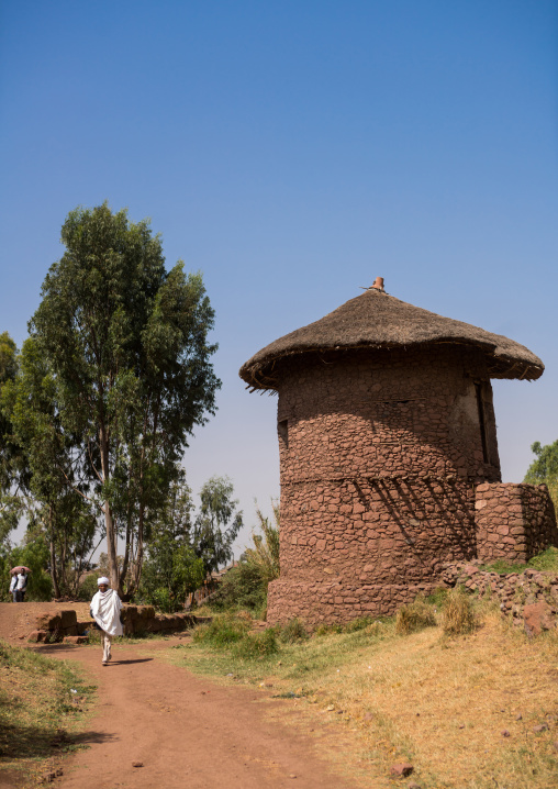 Traditional house for the monks, Amhara region, Lalibela, Ethiopia