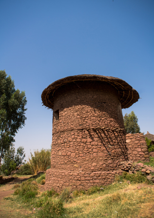 Traditional house for the monks, Amhara region, Lalibela, Ethiopia