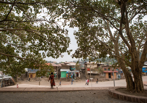 View of the main street, Amhara region, Lalibela, Ethiopia