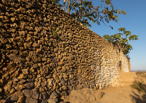Mosque wall in a traditional Argoba stone houses village, Harari Region, Koremi, Ethiopia