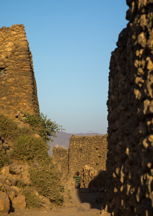 Traditional Argoba stone houses village, Harari Region, Koremi, Ethiopia