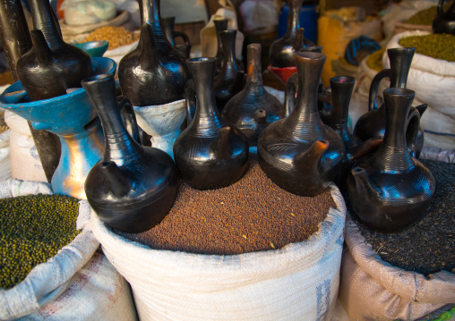 Coffee pots for sale in the market, Harari Region, Harar, Ethiopia