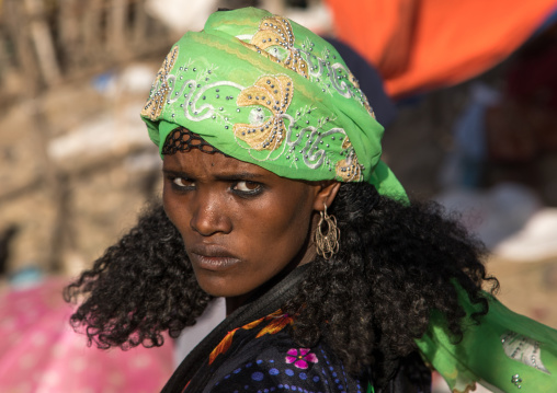 Oromo woman portrait, Amhara region, Senbete, Ethiopia