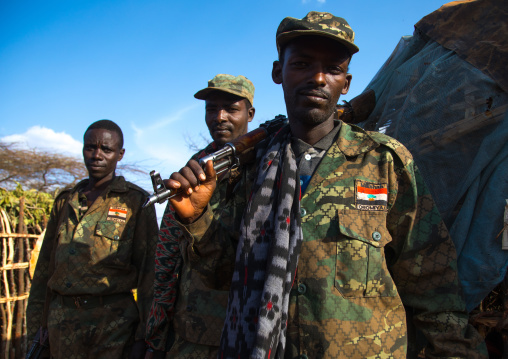 Soldiers during the Gadaa ceremony, Oromia, Yabelo, Ethiopia
