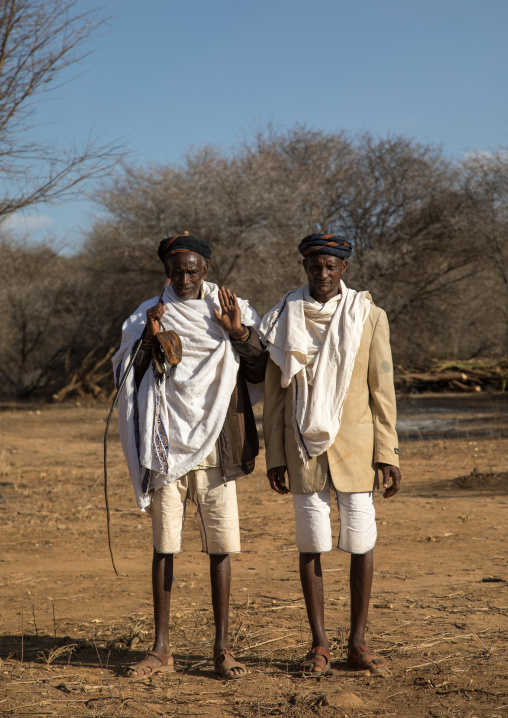 Borana tribe men during the Gada system ceremony, Oromia, Yabelo, Ethiopia