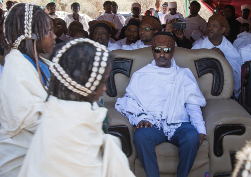 Oromia state president Lemma Megerssa during the Gada system ceremony in Borana tribe, Oromia, Yabelo, Ethiopia
