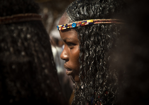 Borana tribe virgin girl during the Gada system ceremony, Oromia, Yabelo, Ethiopia