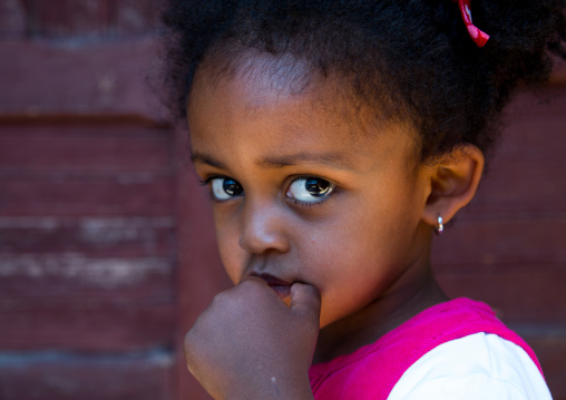 Portrait of a cute ethiopian girl, Addis Ababa region, Addis Ababa, Ethiopia