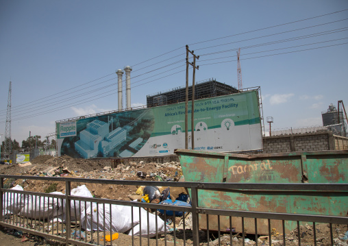Clean energy factory in Koshe rubbish dump, Addis Ababa region, Addis Ababa, Ethiopia