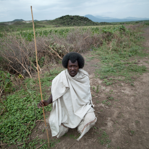 Karrayyu Man Holding A Stick, Ethiopia