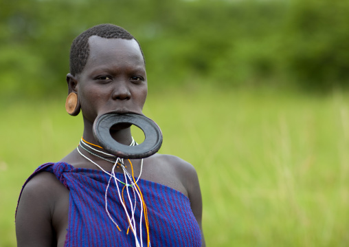Surma Woman With A Lip Plate, Omo Valley, Ethiopia