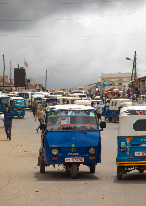 Tuk tuk taxis, Harari region, Harar, Ethiopia