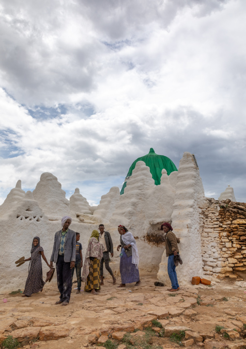 Oromo pilgrims in the shrine which hosts the tomb of sufi Sheikh Hussein , Oromia, Sheik Hussein, Ethiopia