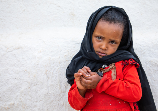 Oromo pilgrim girl in Sheikh Hussein shrine, Oromia, Sheik Hussein, Ethiopia