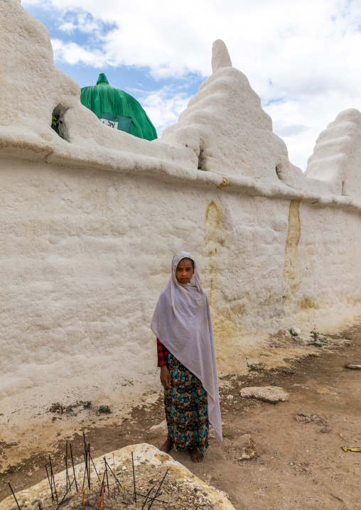 Oromo pilgrim woman in the shrine of sufi Sheikh Hussein , Oromia, Sheik Hussein, Ethiopia