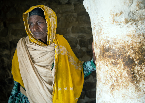 Oromo pilgrim woman in Sheikh Hussein shrine, Oromia, Sheik Hussein, Ethiopia