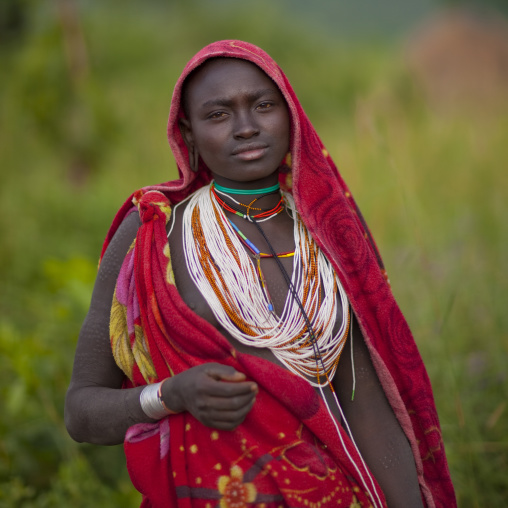 Veiled Suri Girl, Turgit Village, Omo Valley, Ethiopia