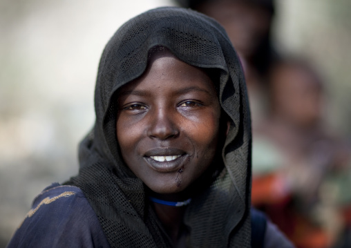 Miss Alo Wearing A Veil, Karrayyu Tribe Methara Town, Ethiopia