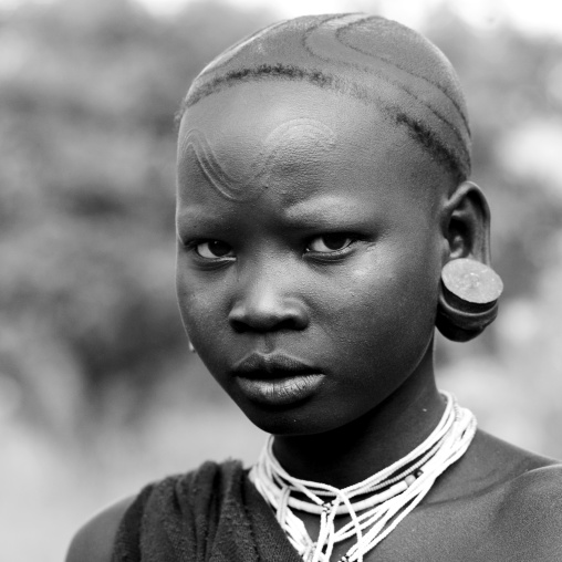 Girl Of The Surma Tribe, Turgit Village, Omo Valley, Ethiopia
