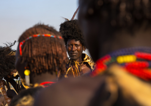Dimi ceremony in the Dassanech tribe to celebrate circumcision of teenagers, Turkana County, Omorate, Ethiopia