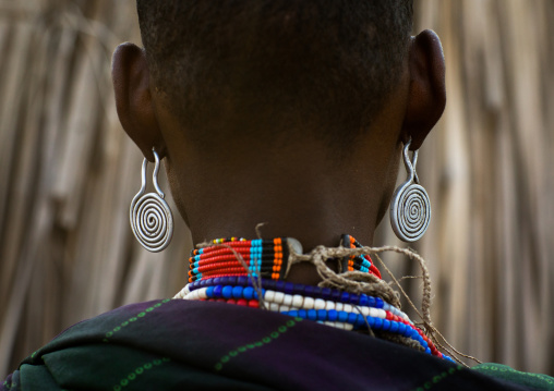 Erbore tribe woman with rings and earrings, Omo valley, Murale, Ethiopia