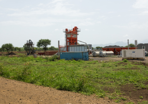Chinese cement factory on the new road between Jinka and Hana Mursi, Omo valley, Hana Mursi, Ethiopia
