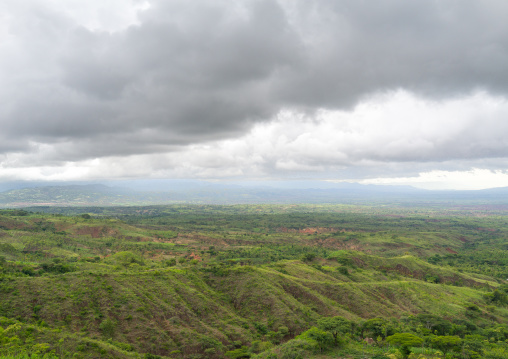 Landscape in Konso tribe area, Omo valley, Konso, Ethiopia