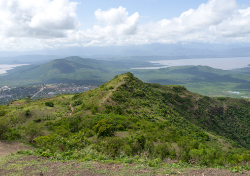 Panoramic view of Chamo and Abaya lakes, Gamo Gofa Zone, Ganta, Ethiopia