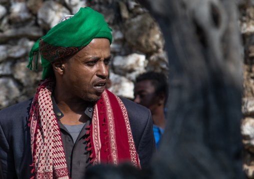 Harari islamic cleric during a sufi celebration, Harari Region, Harar, Ethiopia