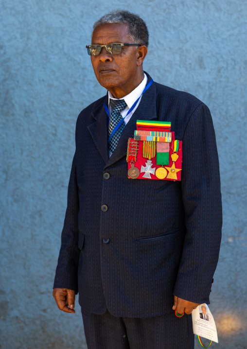 Ethiopian veteran from the italo-ethiopian war, Addis Abeba region, Addis Ababa, Ethiopia