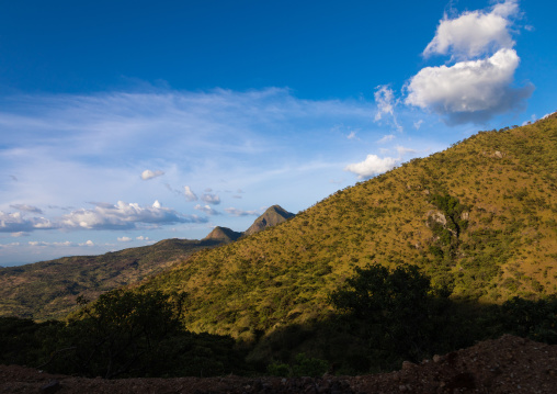 Sunny mountainous landscape, Omo valley, Kibish, Ethiopia