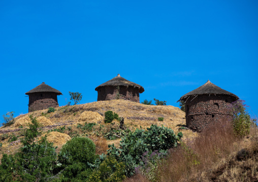 Traditional house for the monks, Amhara Region, Lalibela, Ethiopia
