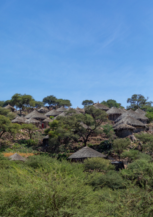 Raya tribe village in the hills, Afar Region, Chifra, Ethiopia