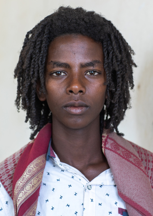 Portrait of an afar tribe man, Afar Region, Afambo, Ethiopia