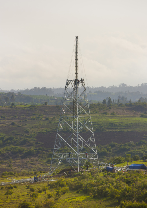 Power Line Gibbe To Addis Ababa, Omo Valley, Ethiopia