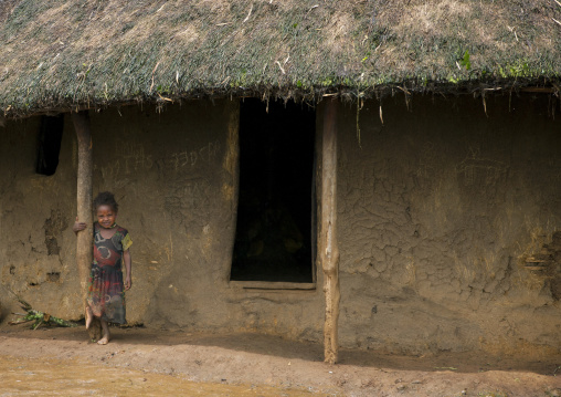 Girl In Front Of Her House, Hossana, Omo Valley, Ethiopia