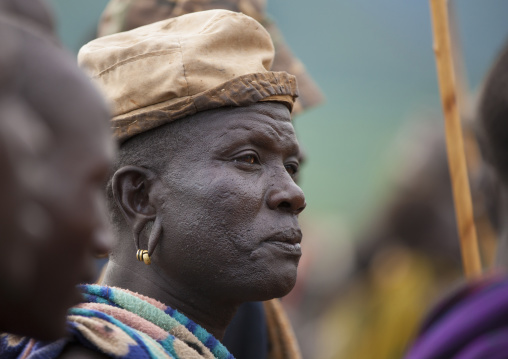 Suri tribe man attending a ceremony, Kibish, Omo valley, Ethiopia