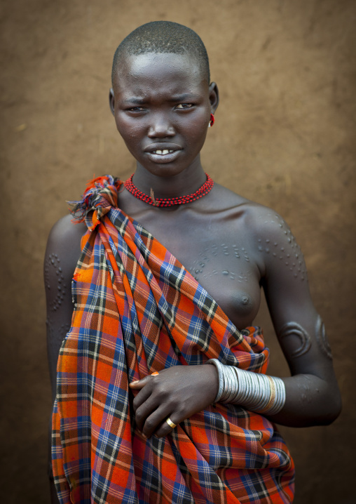 Bodi Tribe Woman, Hana Mursi, Omo Valley, Ethiopia
