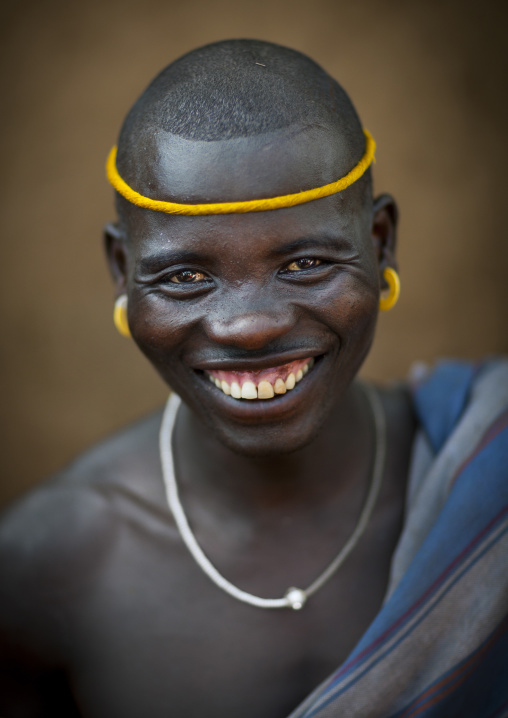 Smiling Bodi Tribe Man, Hana Mursi, Omo Valley, Ethiopia