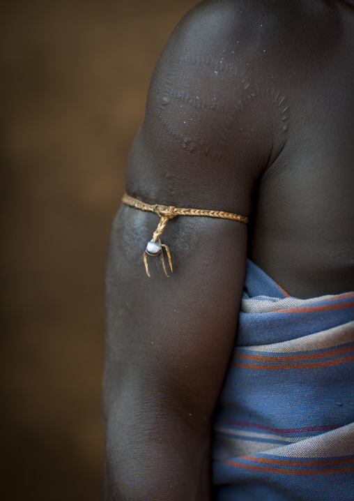 Close-up On A Bodi Tribe Man Arm, Hana Mursi, Omo Valley, Ethiopia