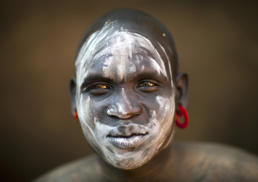 Bodi Tribe Man With Body Paintings, Hana Mursi, Omo Valley, Ethiopia